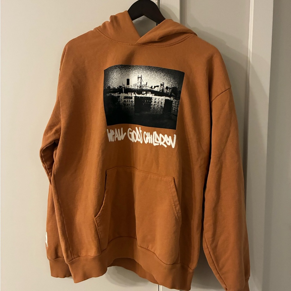 Rust Orange Graphic Hoodie. HSTRY brand by Hip Hop Artist/Rapper Nas.